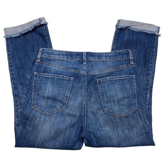 Numero Dark Wash Distressed Cropped Capri Boyfriend Jeans Sz 29 or 8 - Picture 8 of 9